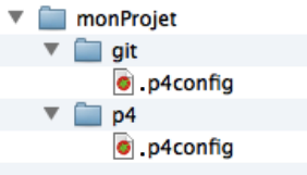 Structure projet git-p4
